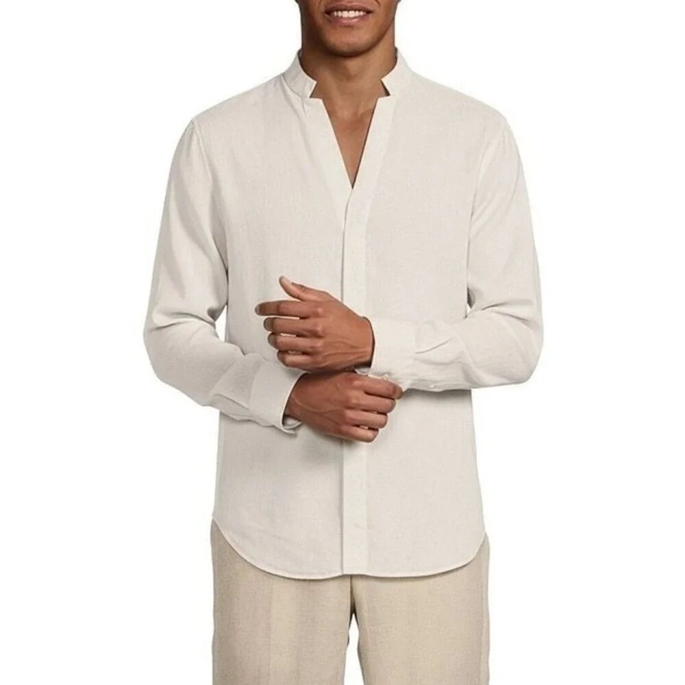 Baird McNutt Murano 100% Linen Button Down Shirt Size XL